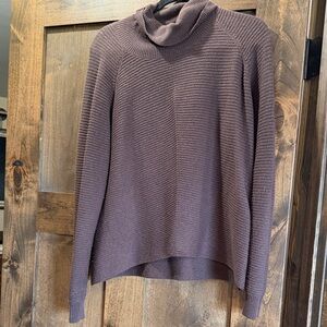 Kuhl Women's Brown Ribbed Cowl Neck Sweater